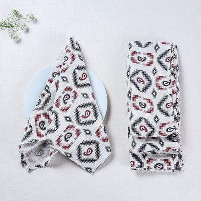  White Handmade Cotton Fabric Table Napkins