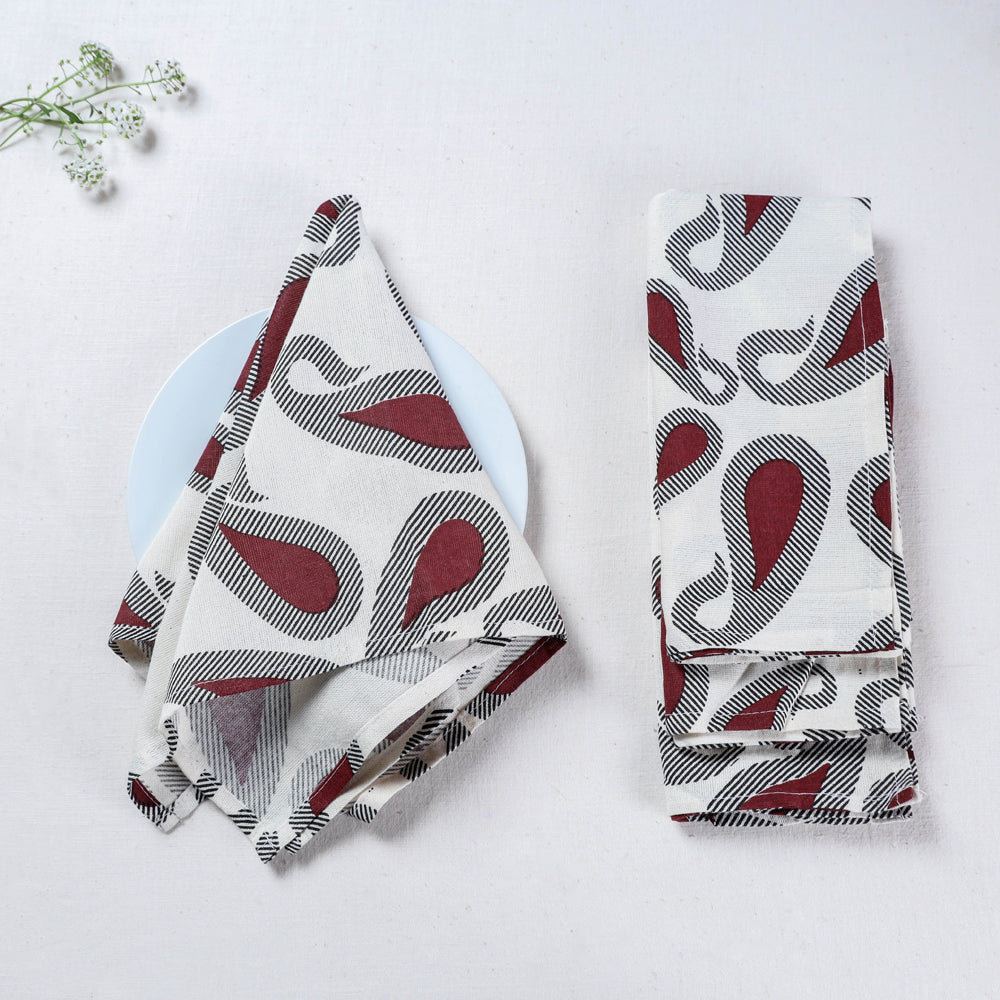  White Handmade Cotton Fabric Table Napkins 