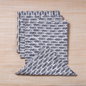  White Hand Block Prints Cotton Table Napkin