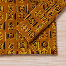  Yellow Hand Block Prints Cotton Table Napkin
