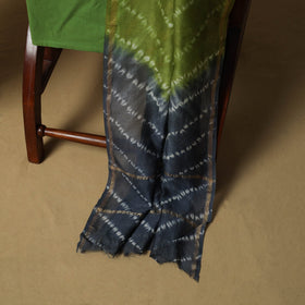 Shibori tie-dye chanderi silk 3pc unstitched dress material