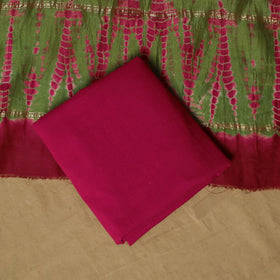Shibori tie-dye chanderi silk 3pc unstitched dress material