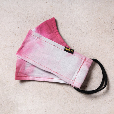  Shibori Tie-Dye Cotton 3 Layer Maska Snug Fit Face Cover 