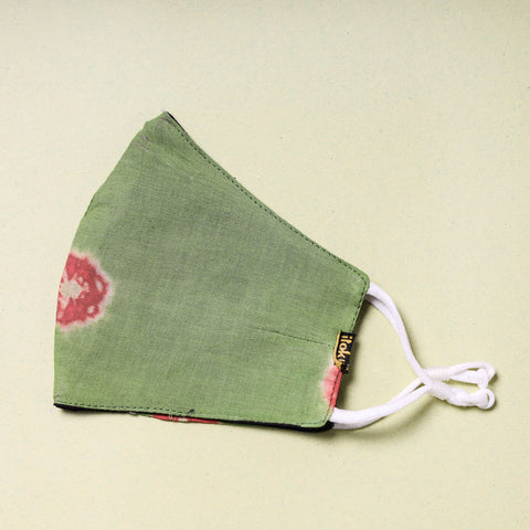  Shibori Tie-Dye Cotton 3 Layer Snug Fit Face Cover 