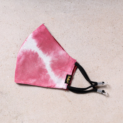  Shibori Tie-Dye Cotton 3 Layer Snug Fit Face Cover 