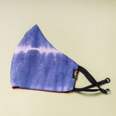  Shibori Tie-Dye Cotton 3 Layer Snug Fit Face Cover 