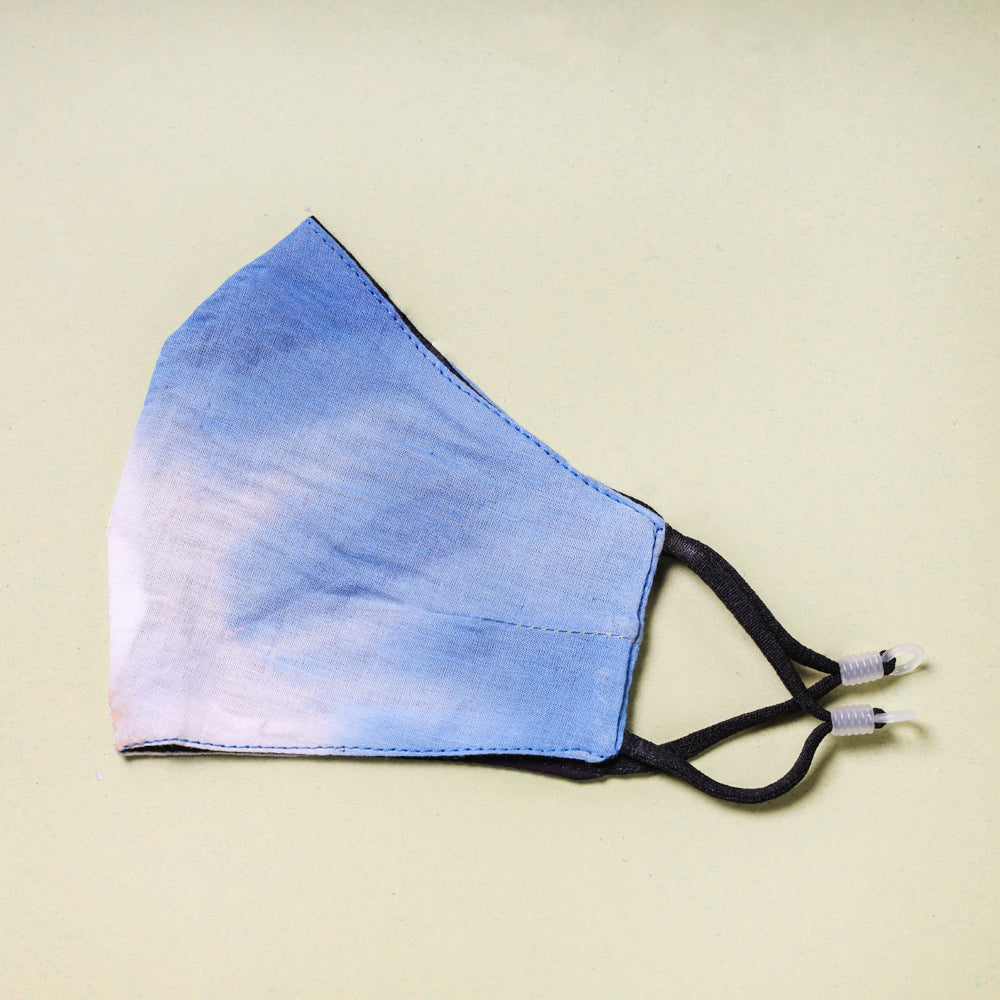 Shibori Tie-Dye Cotton 3 Layer Snug Fit Face Cover 