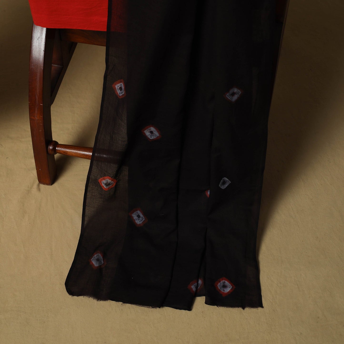 Shibori tie-dye cotton 3pc unstitched dress material suit