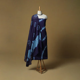 Shibori tie-dye cotton 3pc unstitched dress material suit