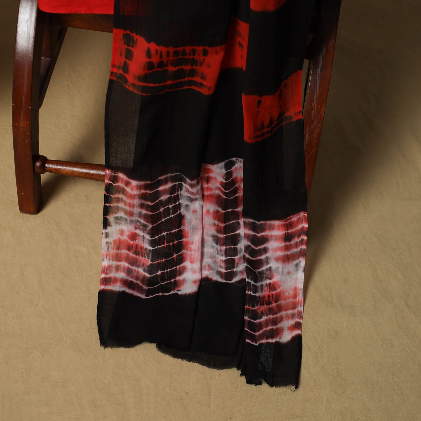 Shibori tie-dye cotton 3pc unstitched dress material suit