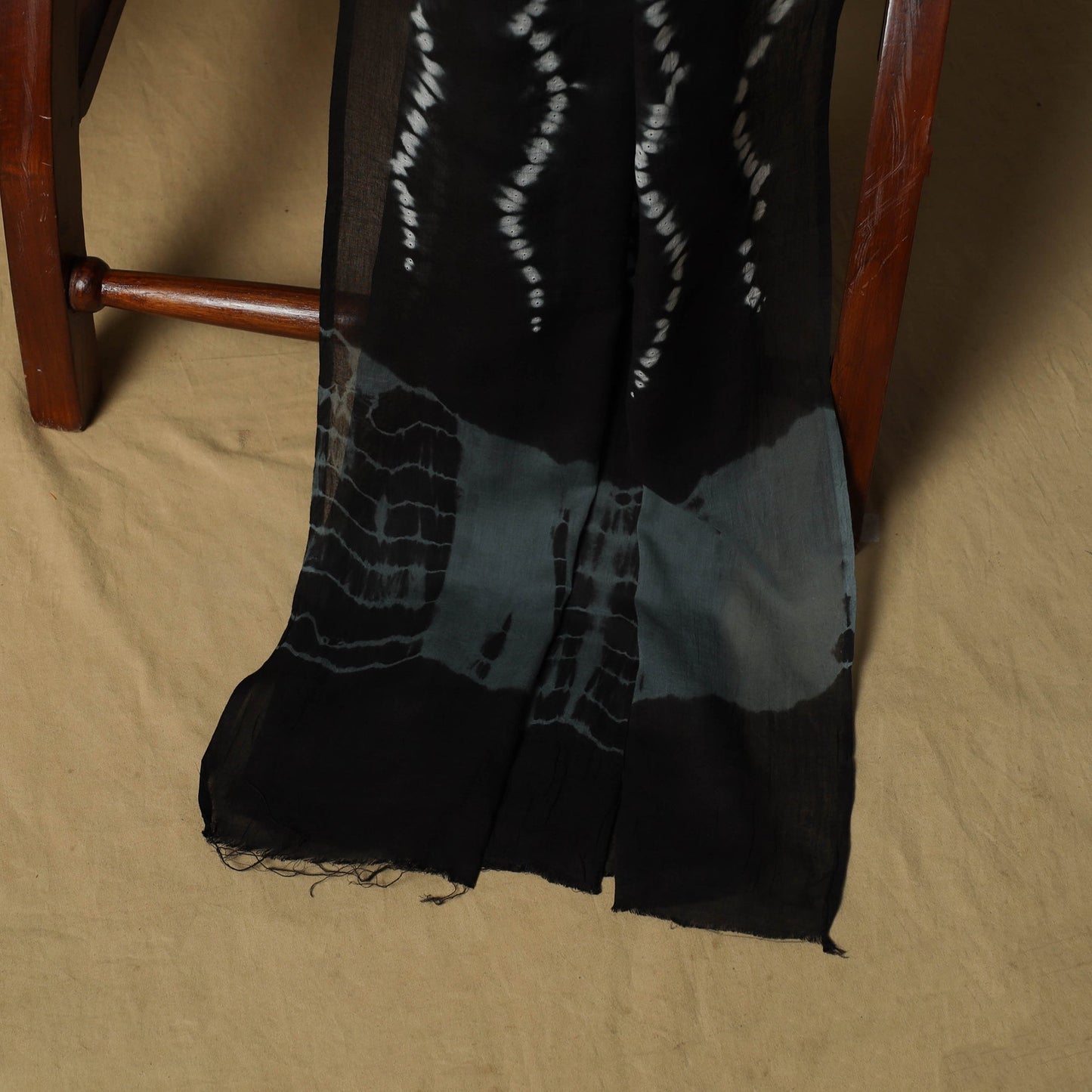 Shibori tie-dye cotton 3pc unstitched dress material suit