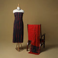 Shibori tie-dye cotton 3pc unstitched dress material suit