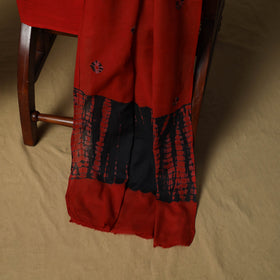 Shibori tie-dye cotton 3pc unstitched dress material suit