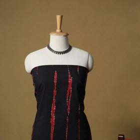 Shibori tie-dye cotton 3pc unstitched dress material suit