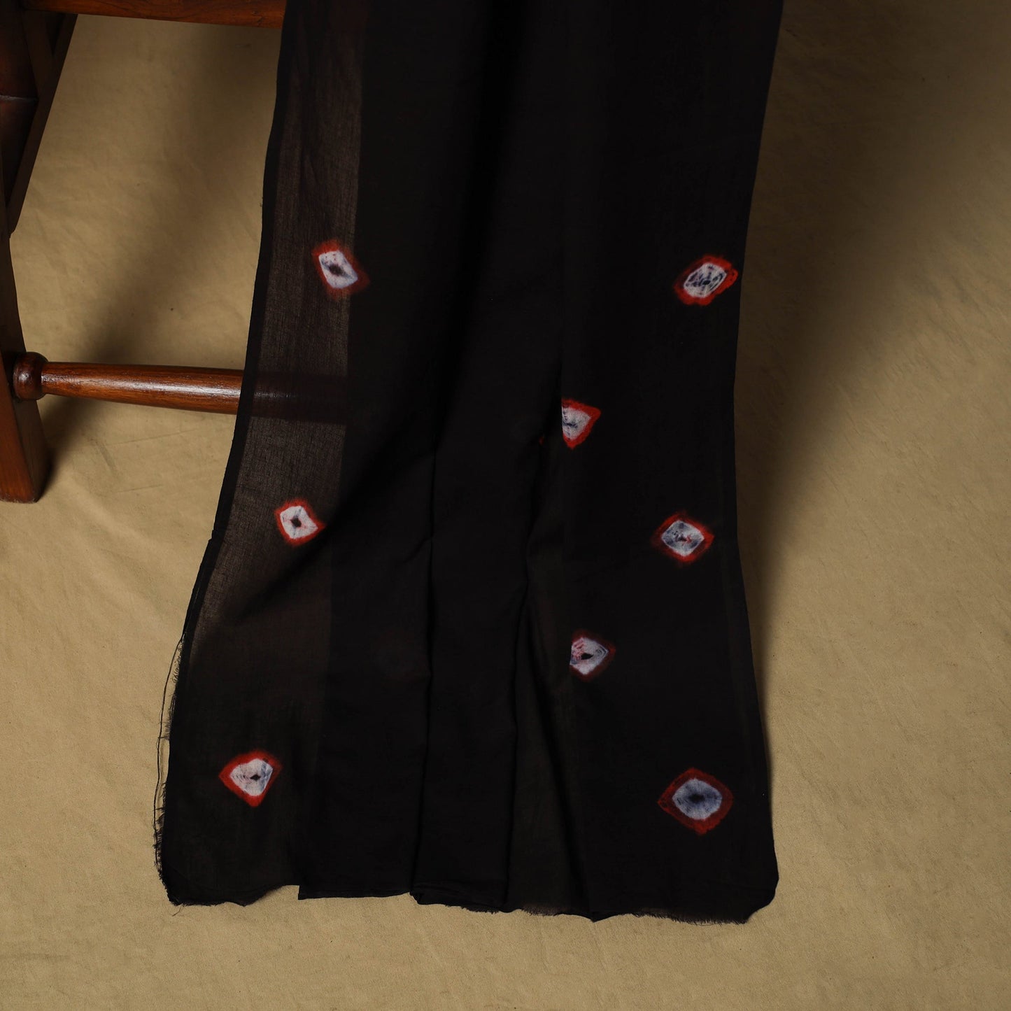 Shibori tie-dye cotton 3pc unstitched dress material suit