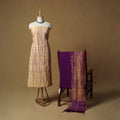 Shibori tie-dye cotton 3pc unstitched dress material suit