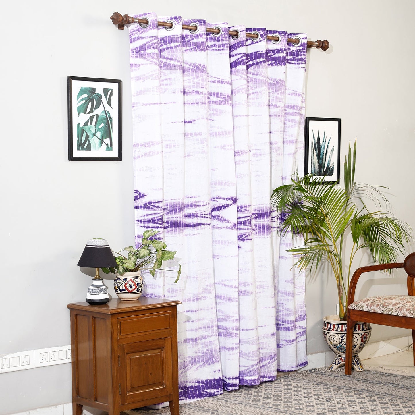 Buy Shibori Tie-Dye Cotton Door Curtain Online l iTokri.com