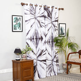 Shibori tie-dye cotton door curtain (7 x 3 feet) (single