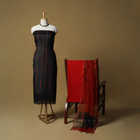 Shibori tie-dye kota doria cotton 3pc unstitched dress