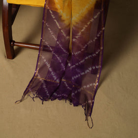Shibori tie-dye kota doria cotton 3pc unstitched dress