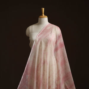 Shibori tie-dye kota doria cotton fabric 26 - handcrafted