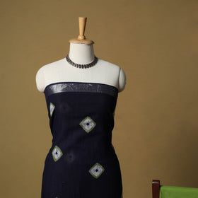 Shibori tie-dye linen cotton 3pc unstitched dress material