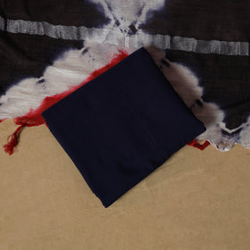 Shibori tie-dye linen cotton 3pc unstitched dress material