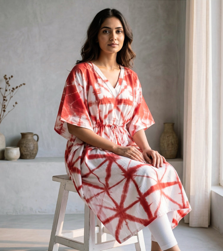 Shibori Cotton Kaftans