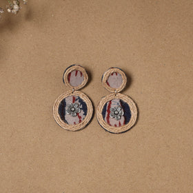 Shifa jute fabart handmade earrings - handcrafted