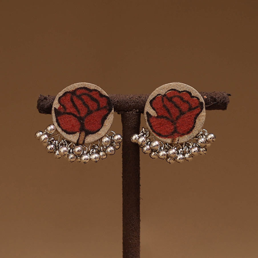Shilpi ghungroo work fabart handmade earrings - handcrafted