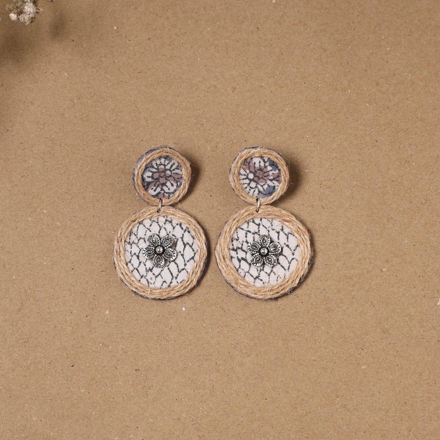 Shipra jute fabart handmade earrings - handcrafted