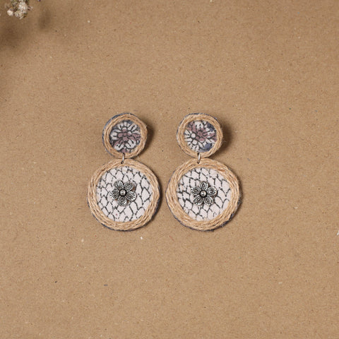 Shipra jute fabart handmade earrings - handcrafted