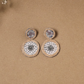Shipra jute fabart handmade earrings - handcrafted