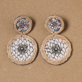 Shipra jute fabart handmade earrings - handcrafted