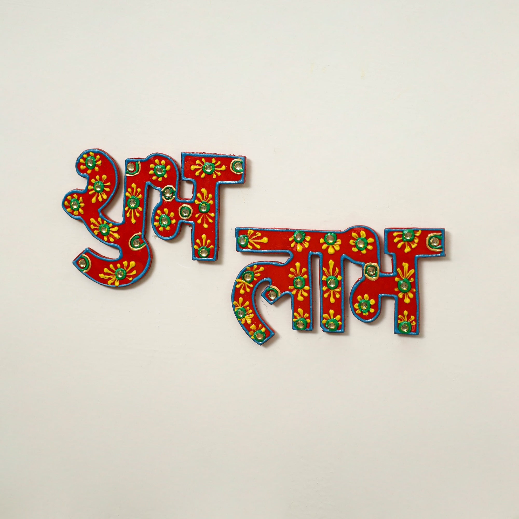 Buy Festive Decor Hand-Painted Wooden Shubh Laabh Online