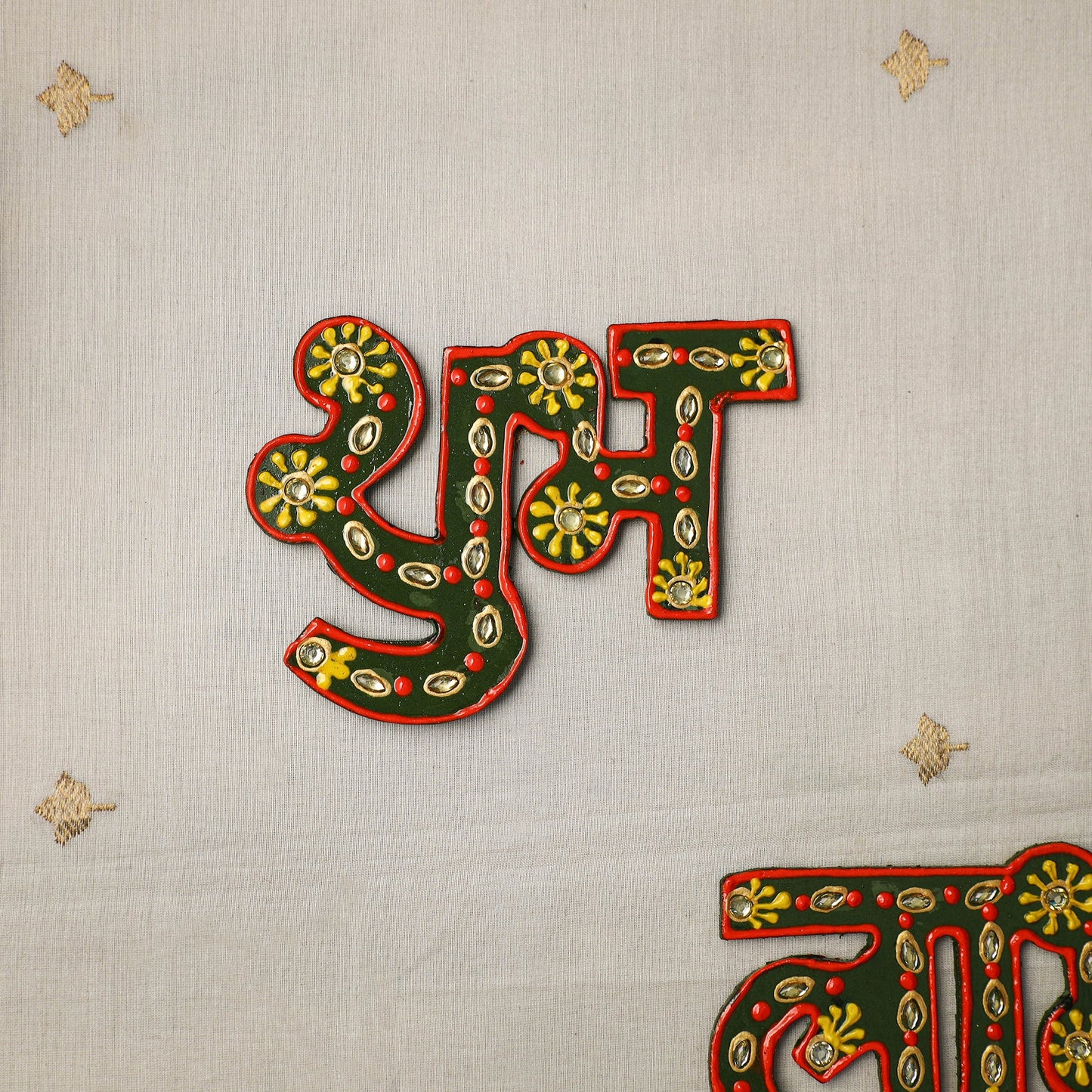  Festive Decor Hand-Painted Wooden Shubh Laabh Online