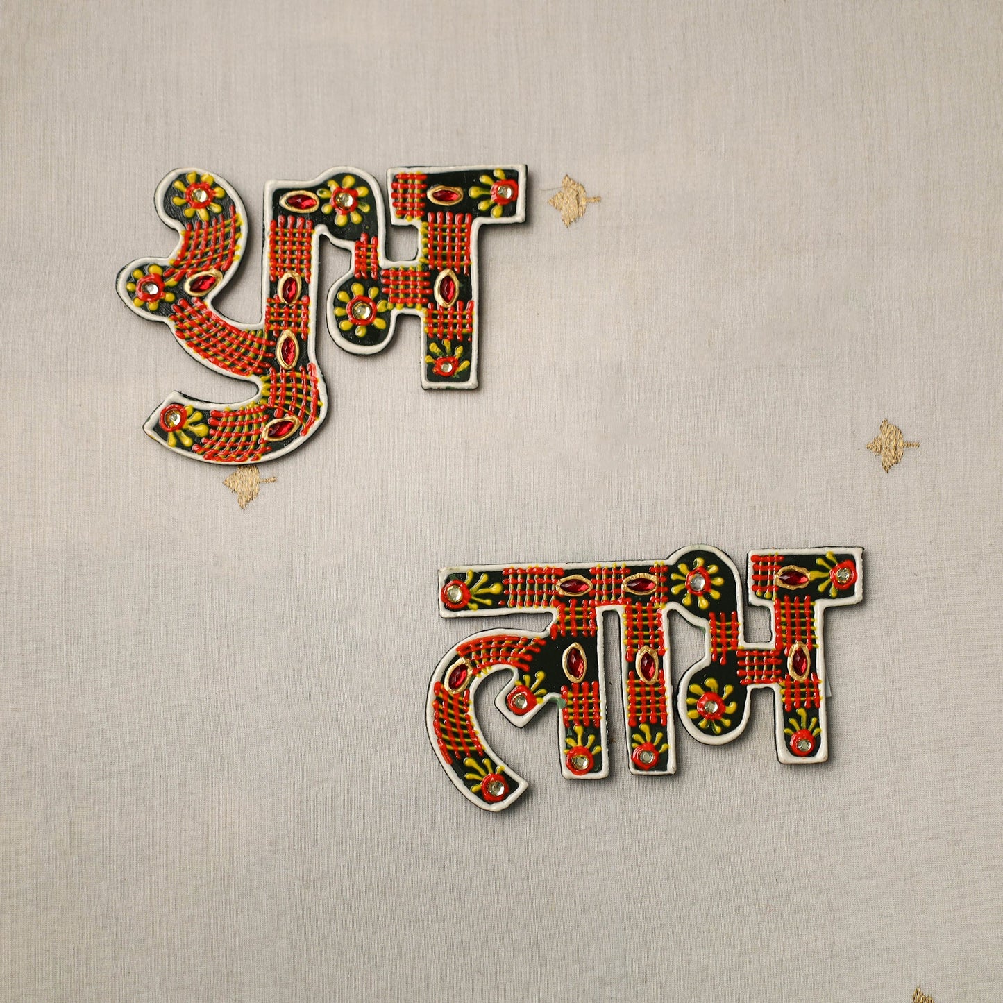 Shubh laabh - traditional hand painted door decor 32