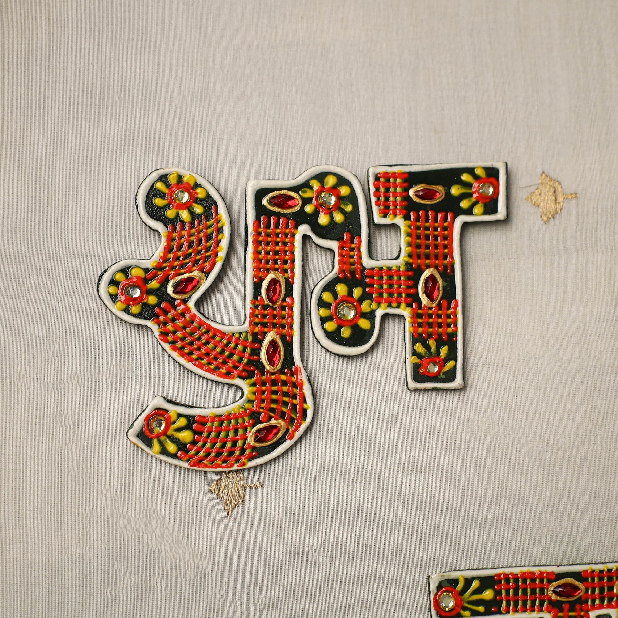 Shubh laabh - traditional hand painted door decor 32
