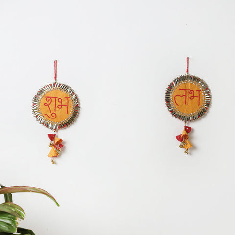  Buy Shubh Labh - Hand Embroidered Ghungroo & Beadwork Hanging 