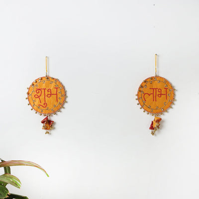  Buy Shubh Labh - Hand Embroidered Ghungroo & Beadwork Hanging 
