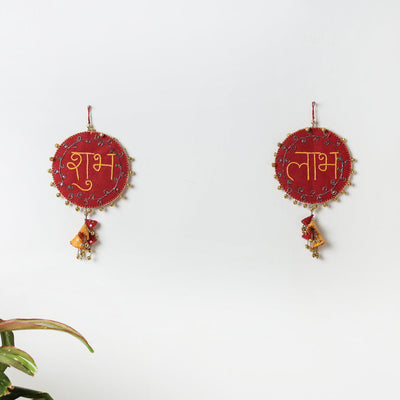  Buy Shubh Labh - Hand Embroidered Ghungroo & Beadwork Hanging 