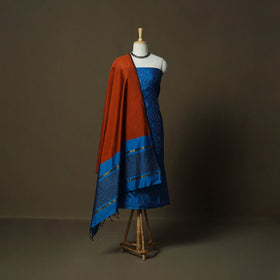 Handloom silk cotton pochampally ikat 3pc unstitched dress