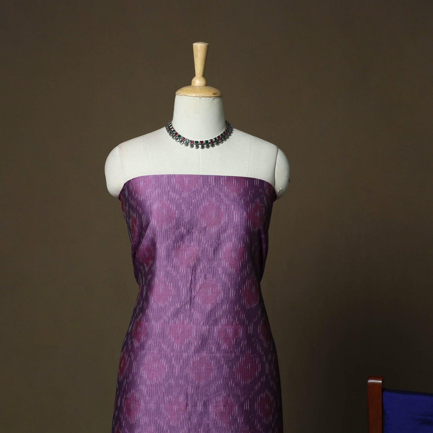 Handloom silk cotton pochampally ikat 3pc unstitched dress