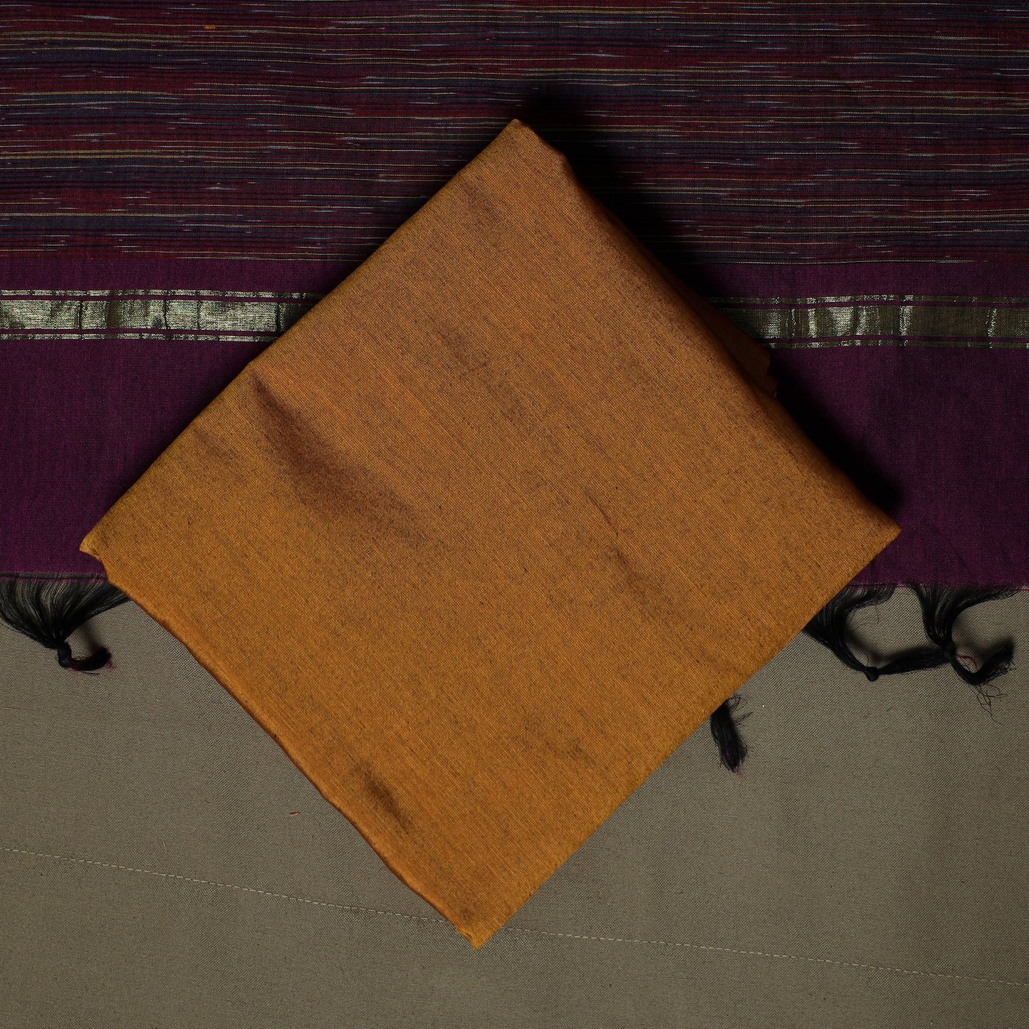 Handloom silk cotton pochampally ikat 3pc unstitched dress