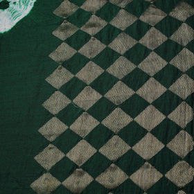 Silk tie-dye shibori fabric with zari border 34