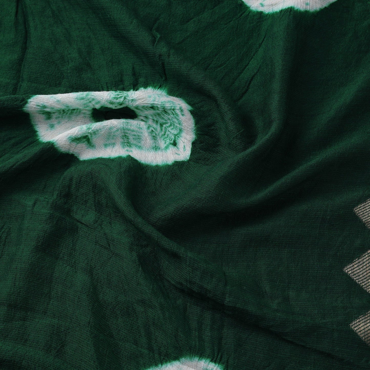 Silk tie-dye shibori fabric with zari border 34