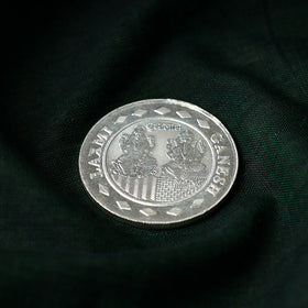  Silver Lord Ganesha and Laxmi Ji Coin 