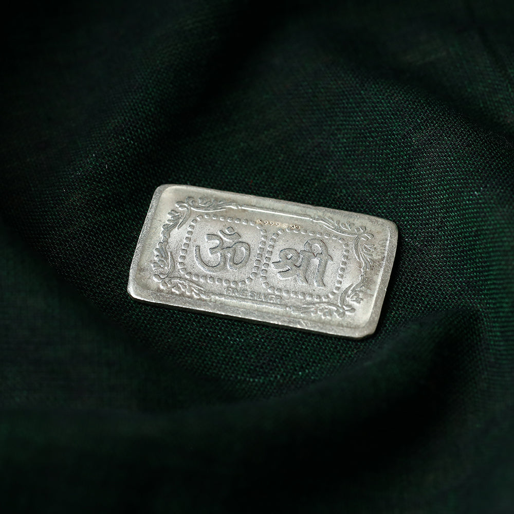  Silver Lord Ganesha and Laxmi Ji Coin 