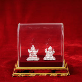  Silver Laxmi and Ganesh Idol (Small) l 