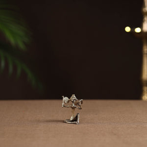 Sitting lady with reading book tribal odisha dokra art